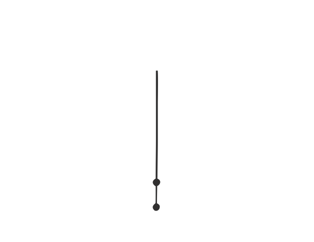 Černá sekundová ručička 110 mm