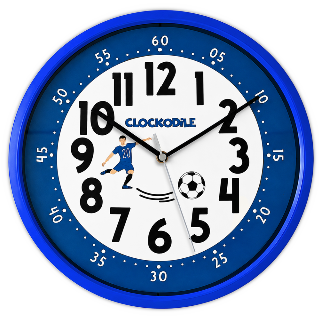 CLOCKODILE Modré dětské hodiny FOTBAL - 3 ROKY ZÁRUKA!