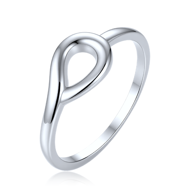 MINET Elegantní zvlněný stříbrný prsten vel. 62