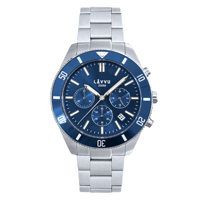 LAVVU Pánské hodinky Chronograph BRENNING s vodotěsností 200M 