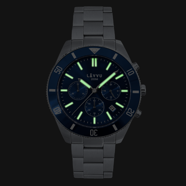 LAVVU Pánské hodinky Chronograph BRENNING s vodotěsností 200M 