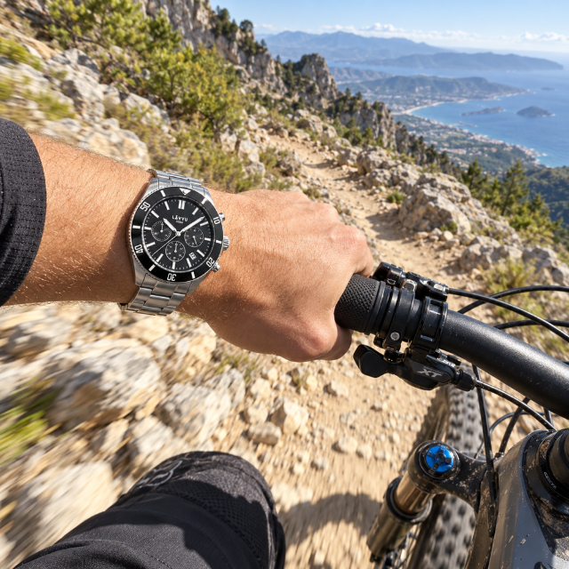 LAVVU Pánské hodinky Chronograph BRENNING s vodotěsností 200M 