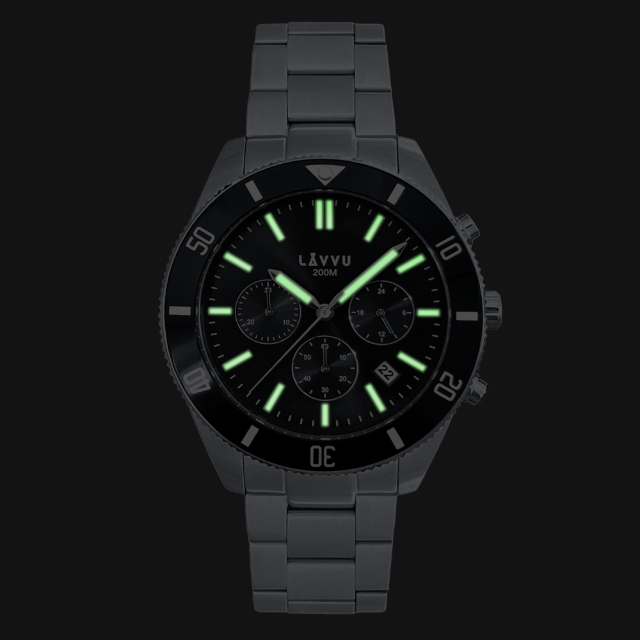 LAVVU Pánské hodinky Chronograph BRENNING s vodotěsností 200M 