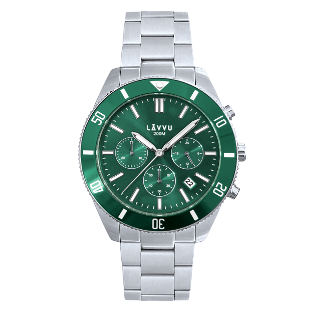 LAVVU Pánské hodinky Chronograph BRENNING s vodotěsností 200M 