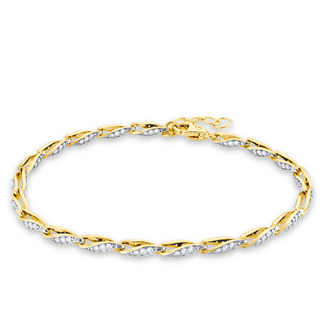 MINET Elegantní zlatý náramek Au 585/1000 3,70g