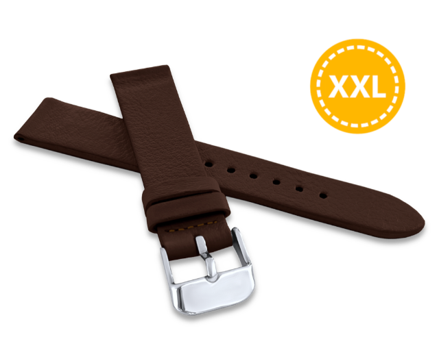 MINET XL Tmavě hnědý řemínek AGRA z luxusní kůže Top Grain - 14 - XL