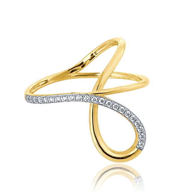 MINET Elegantní zlatý prsten se zirkonem Au 585/1000 vel. 55 - 1,65g